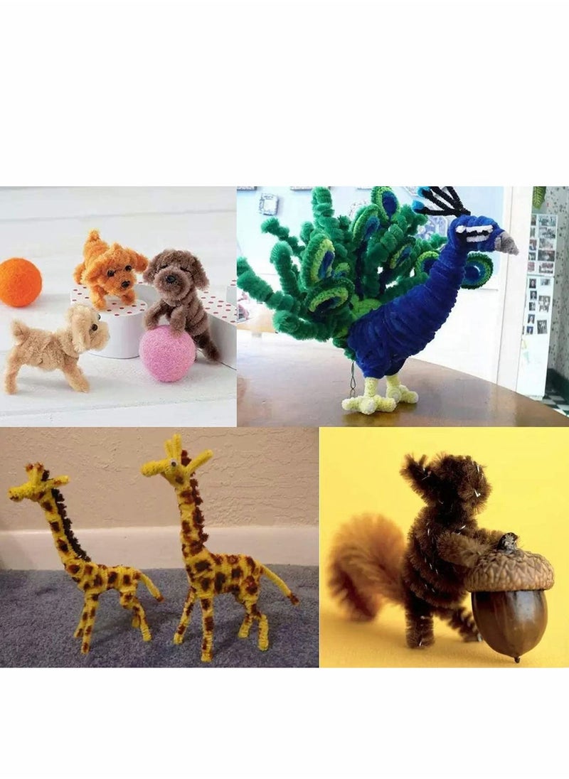 Excefore 100Pcs Pipe Cleaners, Black Color Chenille Stems for DIY Crafts Decorations Creative School Projects  - Image 5