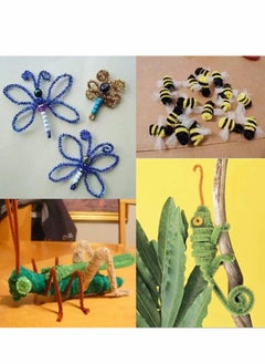 Excefore 100Pcs Pipe Cleaners, Black Color Chenille Stems for DIY Crafts Decorations Creative School Projects  - Image 3
