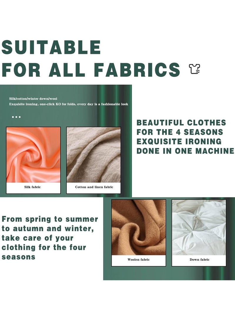 Garment Steamer Upright 1600W Fabric Steamer for Clothes Heavy Duty Hanging Clothes Steamer, 10 Steam Levels, 1.6L Water Tank, with Ironing Board Hangers,Pink - Image 3