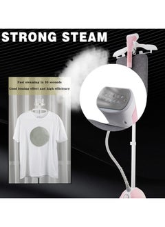 Generic Garment Steamer Upright 1600W Fabric Steamer for Clothes Heavy Duty Hanging Clothes Steamer, 10 Steam Levels, 1.6L Water Tank, with Ironing Board Hangers,Pink  - Image 5