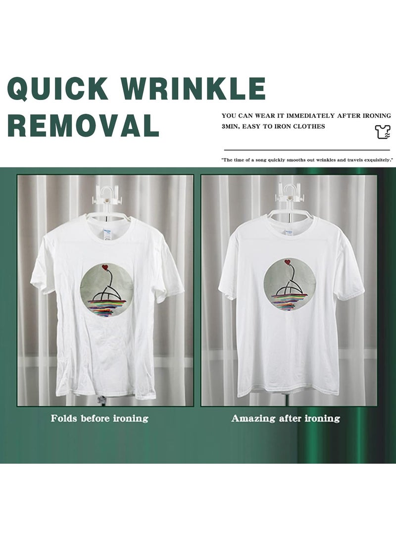 Garment Steamer Upright 1600W Fabric Steamer for Clothes Heavy Duty Hanging Clothes Steamer, 10 Steam Levels, 1.6L Water Tank, with Ironing Board Hangers,Pink - Image 4