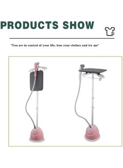 Generic Garment Steamer Upright 1600W Fabric Steamer for Clothes Heavy Duty Hanging Clothes Steamer, 10 Steam Levels, 1.6L Water Tank, with Ironing Board Hangers,Pink  - Image 2
