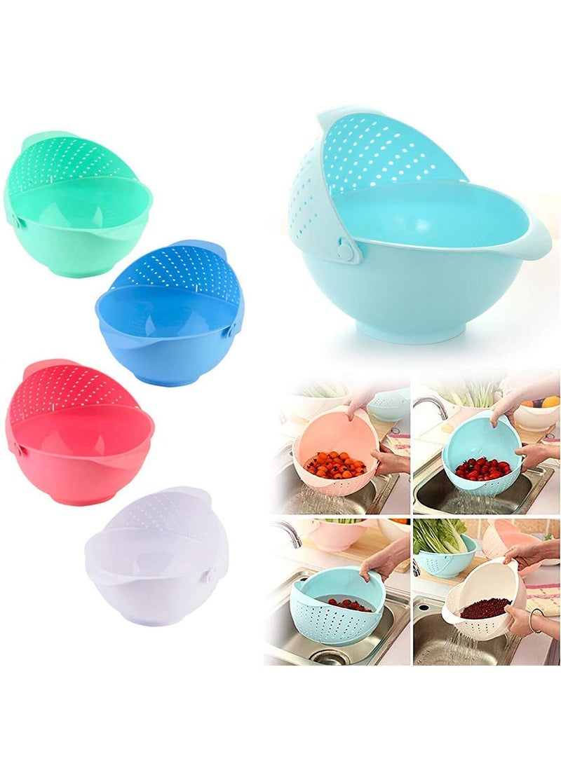 svk dream SVK Dream 1PC Rice Pulses Fruits Vegetables Noodles Pasta Washing Bowl & Strainer/Kitchen Drain Basket Rinse Bowl (Random Color)  - Image 3