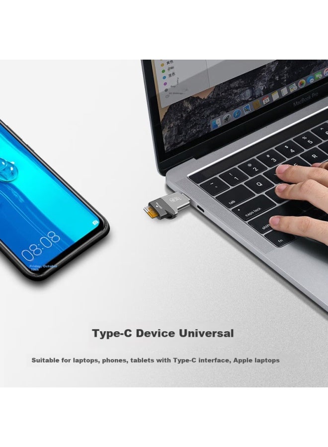 Chuanyu Usb-c 3.0 High-speed Tf Card Reader Type-c, Dslr Camera Storage Card, Dash Cam, Drone, Computer, Apple 15 Phone Memory Card, Mini Card Reader - Image 2