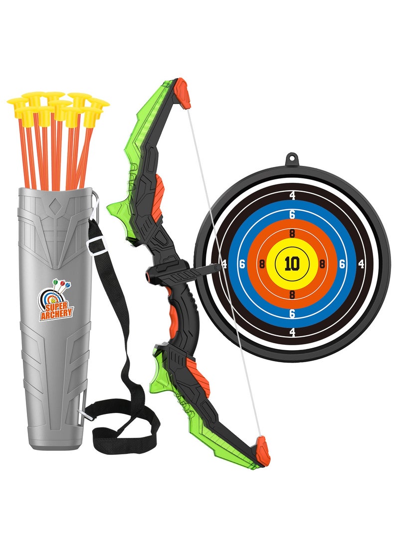 Gonice Kids Bow and Arrow Set, LED Light Up Archery Toy Set, 10 Suction Cup Arrows, Target & Quiver, Indoor and Outdoor Kids Toys for Children Boys Girls  - Image 1
