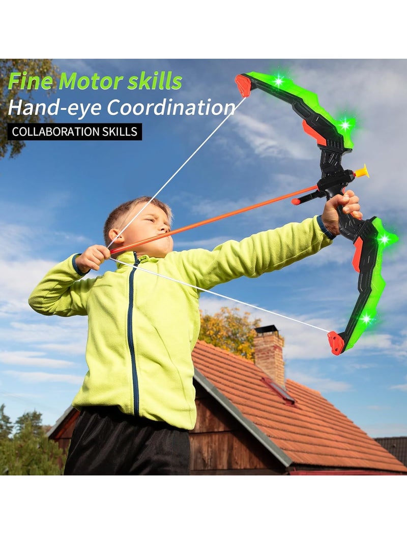 Gonice Kids Bow and Arrow Set, LED Light Up Archery Toy Set, 10 Suction Cup Arrows, Target & Quiver, Indoor and Outdoor Kids Toys for Children Boys Girls  - Image 3
