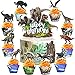 Animsco Dinosaur Cake Toppers Decorations 49 Pcs Cupcake Wrappers Baby Shower Kids Party Supplies - Image 3