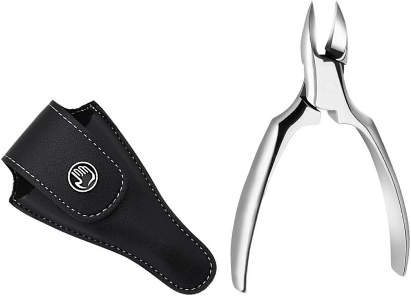 Stainless Steel Ingrown Toenail Clippers Pedicure Trimmers Cuticle Nipper with Black Handle Set Foot Care Tool for Precision Nail Cutting and Dead Skin Removal - Image 1