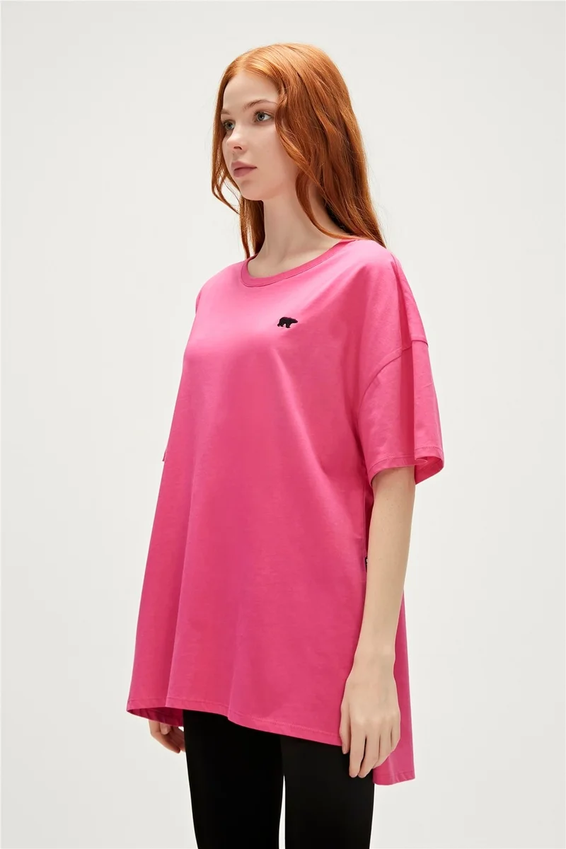 باد بير Aliana Oversize T-Shirt Fuchsia Pink Basic Women's T-Shirt10