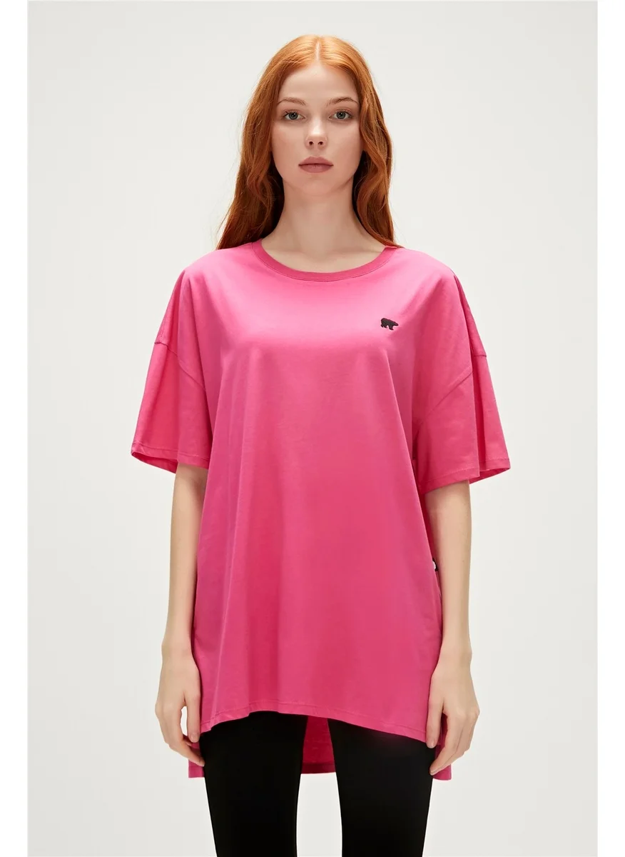 Bad Bear Aliana Oversize T-Shirt Fuchsia Pink Basic Women's T-Shirt10