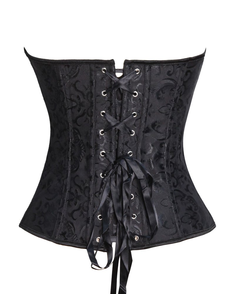 Bridal Corset Waist Cincher Bustier Top Black