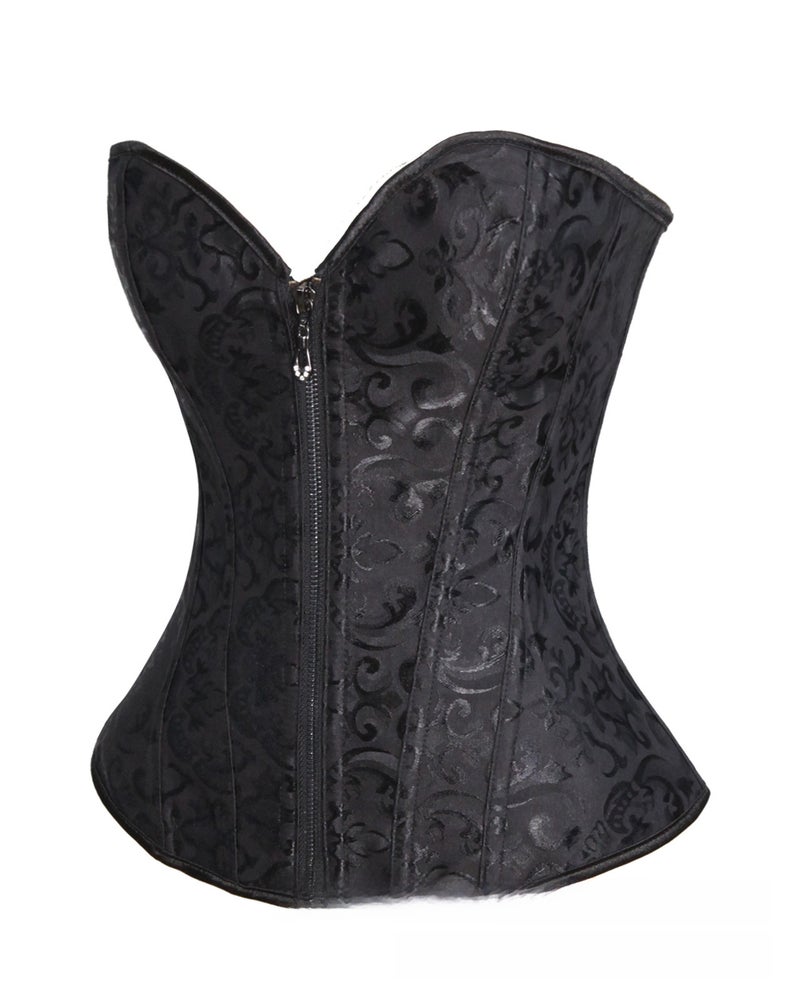 Bridal Corset Waist Cincher Bustier Top Black