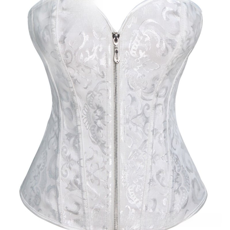 Bridal Corset Waist Cincher Bustier Top Black