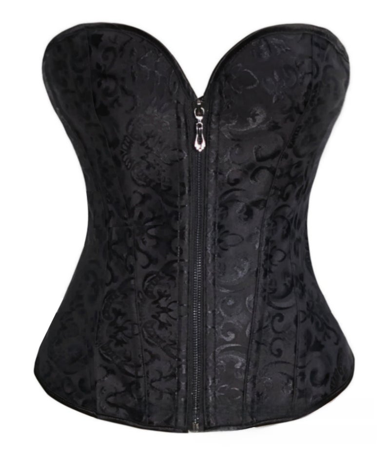 Bridal Corset Waist Cincher Bustier Top Black