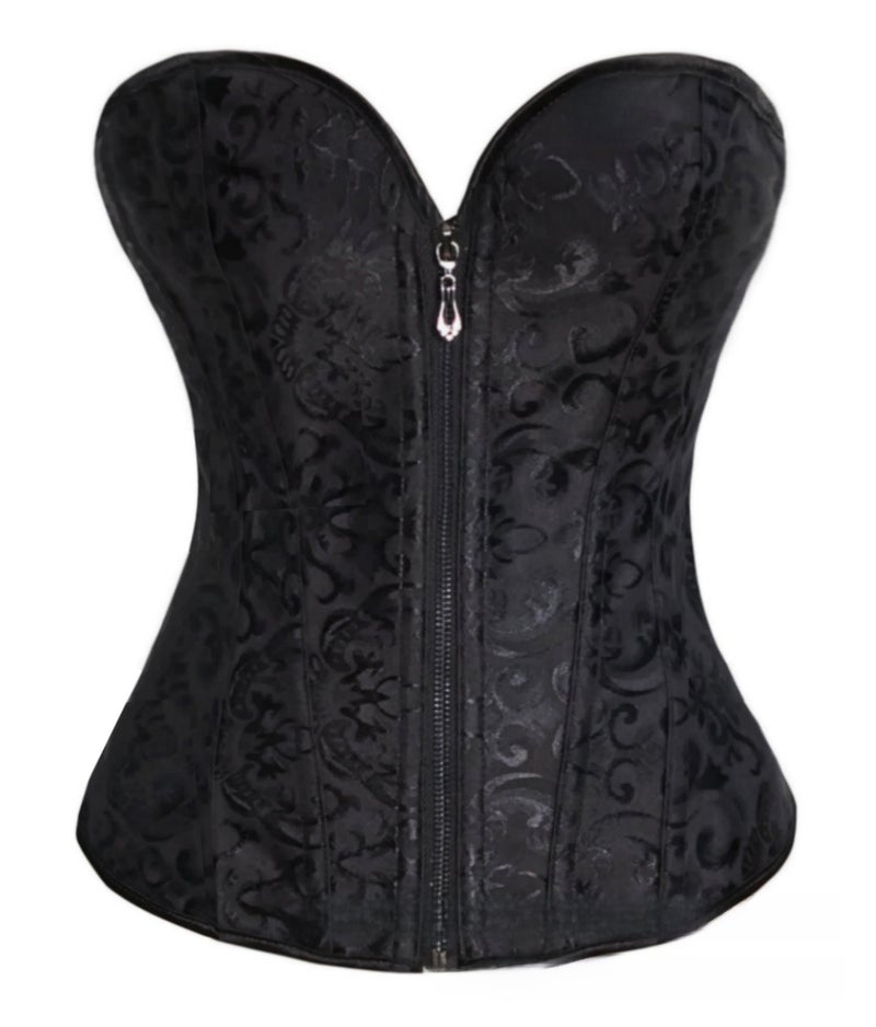 Bridal Corset Waist Cincher Bustier Top Black
