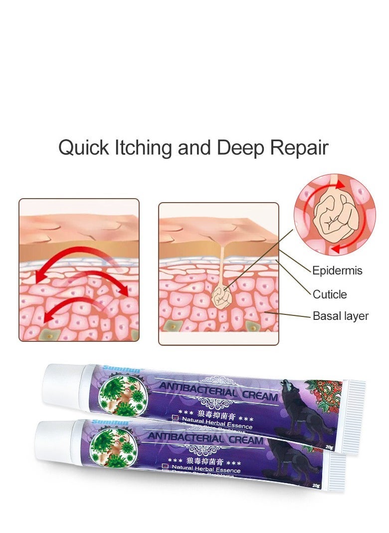 Sumifun عبوة من 2 كريم مضاد للبكتيريا - للاستخدام الموضعي على الجلد لعلاج التهاب الجلد، قشرة الرأس، قدم الرياضي، حكة الفخذ، الصدفية، الشرى، الإكزيما - فعال ضد العدوى الفطرية والبكتيرية - مرطب - Image 4