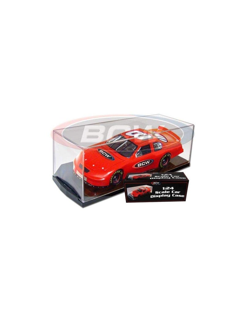 BCW Model Car Display Case | 1:24 Scale Diecast Car Display Case | Clear Acrylic Cover on Black Base | Protect and Showcase Collectible Diecast Cars from NASCAR, Formula 1, and More - Image 1