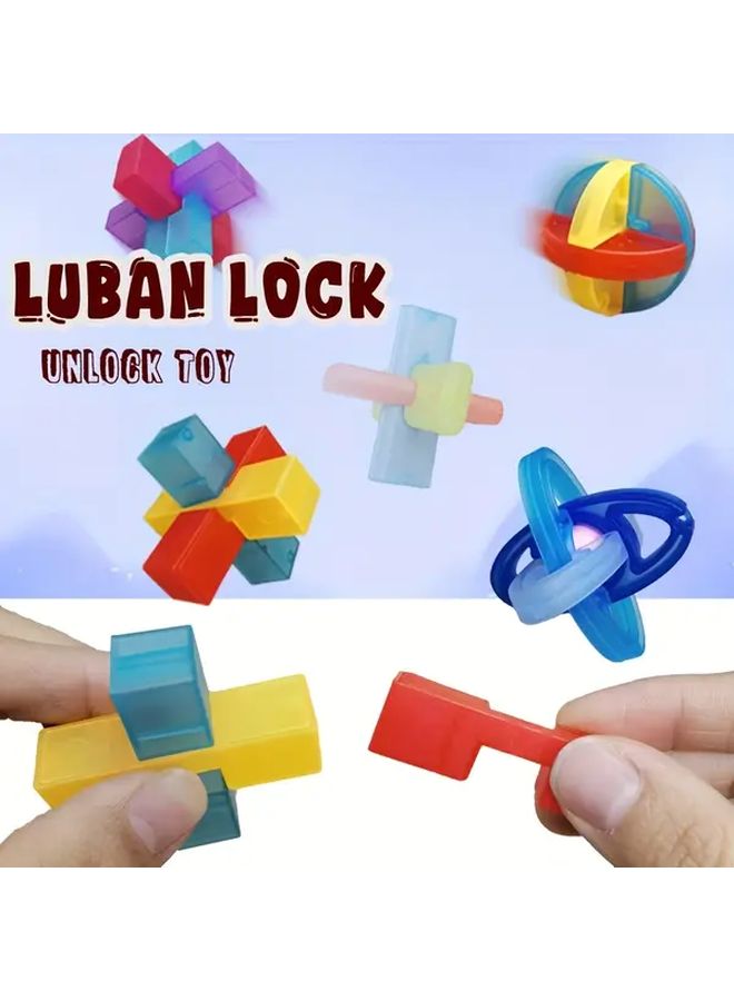 5 قطع ألعاب لغز قفل كونغ مينغ ألعاب تثقيفية للعقل للكبار والأطفال - Image 2