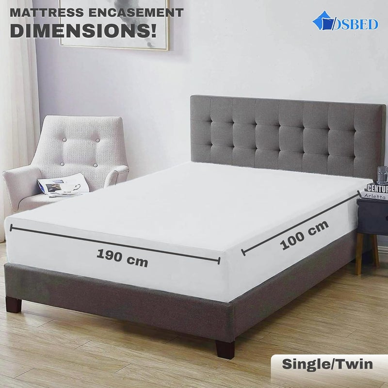 OSBED® 300TC Cotton Waterproof Mattress Protector with Deep Pocket - Twin Size (100 x 190cm) - Image 2