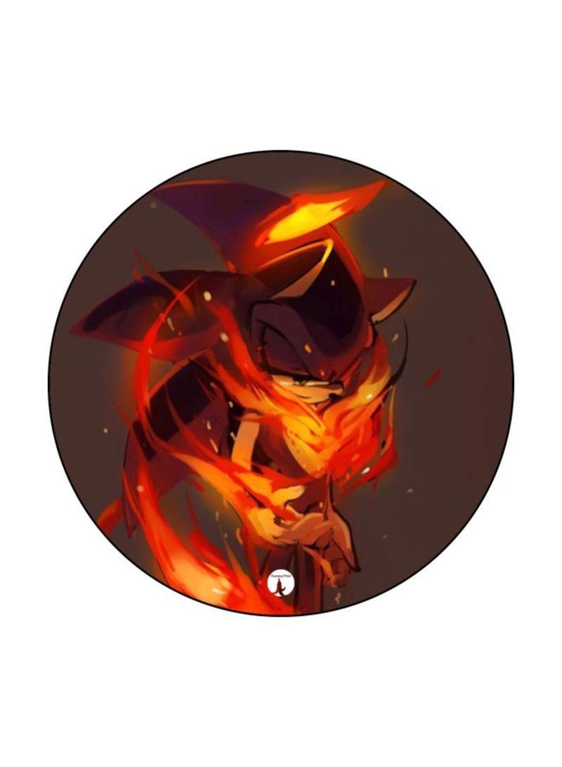 Sonic Printed Mouse Pad  Red/Yellow/Brown