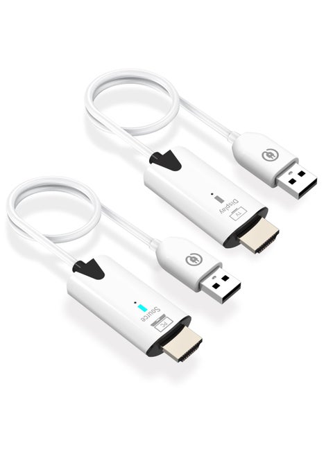 Wireless HDMI Transmitter and Receiver, Portable Wireless HDMI Extender Kit, 1080P@60Hz Wireless HDMI Extender 50M/165FT Range, for Extend/Mirror, Video Audio Projection, PS4/5, TV, Desktop