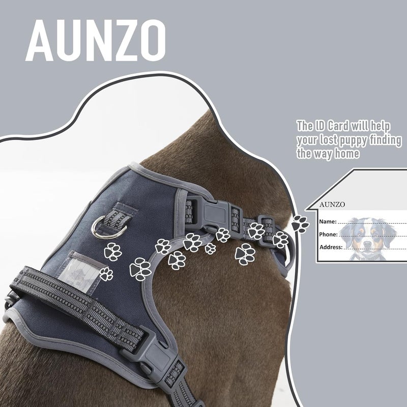 AUNZO Dog Harness X-Large No Pull Easy Walker Escape Proof with Handle Reflective with 2 Leash Clips and 3 Buckles, No Rub No Choke, Newfoundland Alaska German Shepherd Mastiffs, XL - Image 5