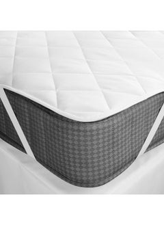 Somerfield Somer Field - Bedding Quilted Fitted Mattress Pad - Elastic Fitted Stretchable Mattress Protector - Machine Washable Mattress Topper - Quilted - White (200 X 200 Cm)  - Image 4