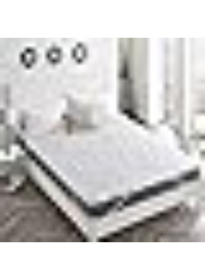 Somerfield - Somer Field - Bedding Quilted Fitted Mattress Pad - Elastic Fitted Stretchable Mattress Protector - Machine Washable Mattress Topper - Quilted - White (200 X 200 Cm) - Image 1