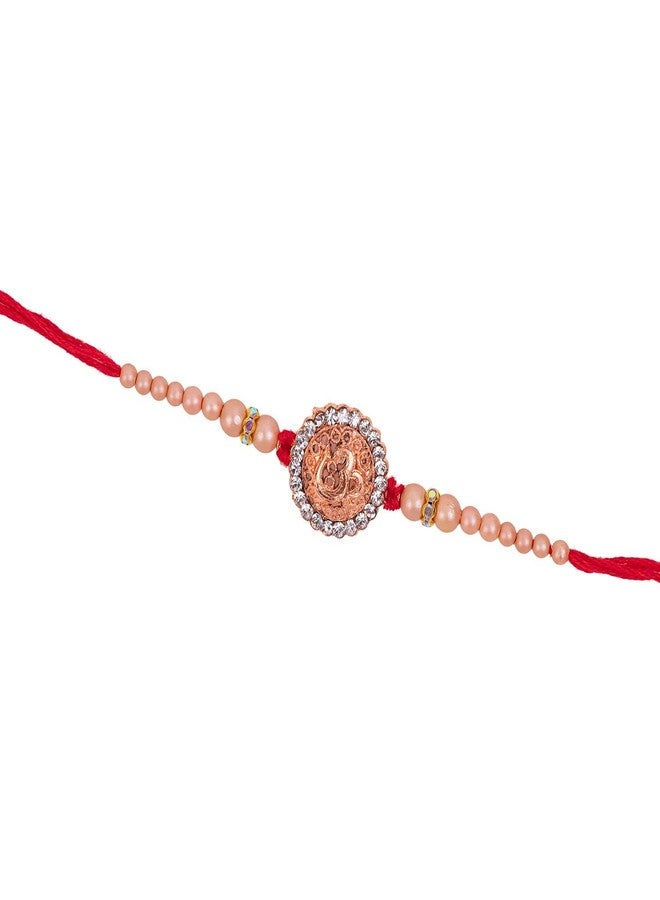Vibrant Green Diamond Rakhi Rakhi For Brother| rakhi online - Image 1