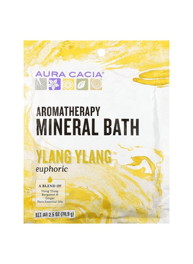 Aura Cacia Aura Cacia, Aromatherapy Mineral Bath, Euphoric Ylang Ylang, 2.5 oz (70.9 g)  - Image 1