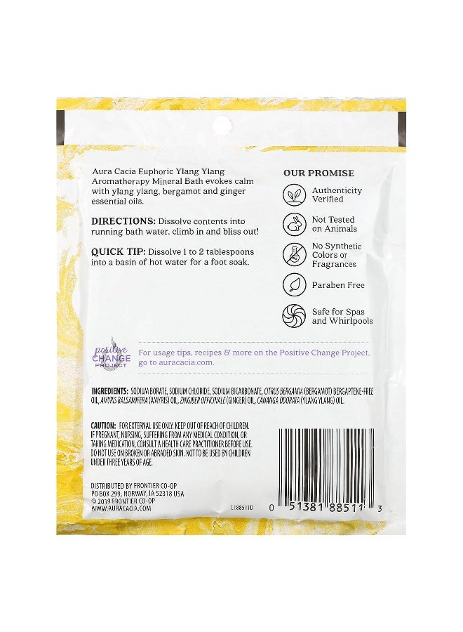 Aura Cacia Aura Cacia, Aromatherapy Mineral Bath, Euphoric Ylang Ylang, 2.5 oz (70.9 g)  - Image 2