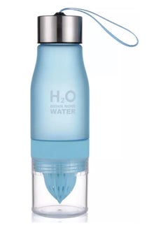 BLUE CORAL Water Bottle Squeezed Juice Lemon Juice Fruit Infuser Drinkware For Outdoor Sports My Shaker Drinking Bottle, Blue  - Image 1