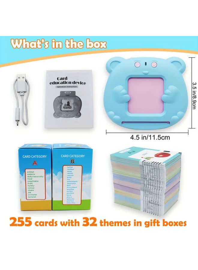 Mayaphilos 510 Word French English Bilingual Talking Flash Cards Pink Educational Toy - Image 3