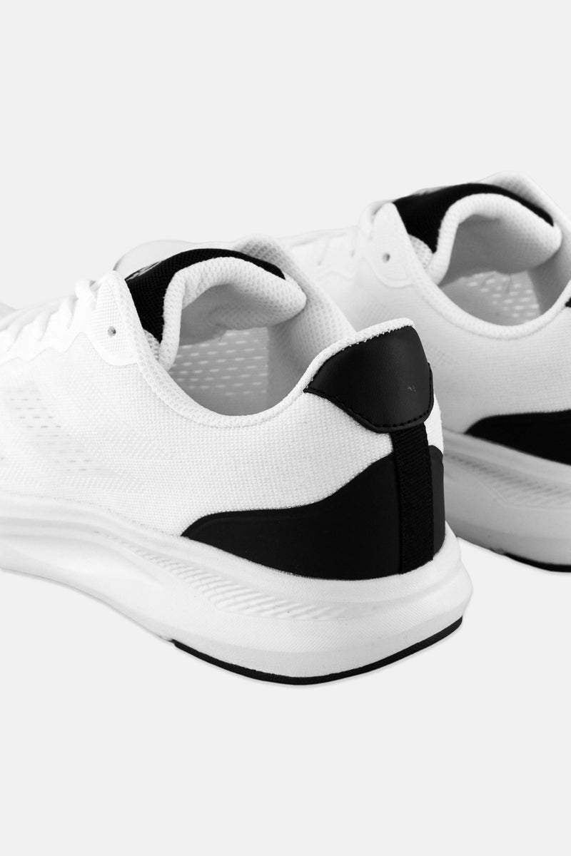 RBX Men Brand Logo Lace Up Running Shoes, White  - Image 2