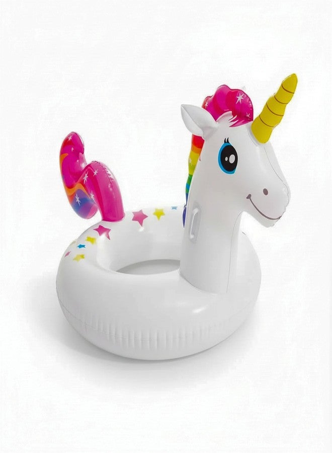DHARNIX Inflatable Unicorn Pool Float Ring for Kids & Adults | Cute Rainbow Unicorn Swimming Tube with Anti-Leak Valve | Soft PVC Swim Ring for Pool, Beach & Summer Party Fun - Image 1