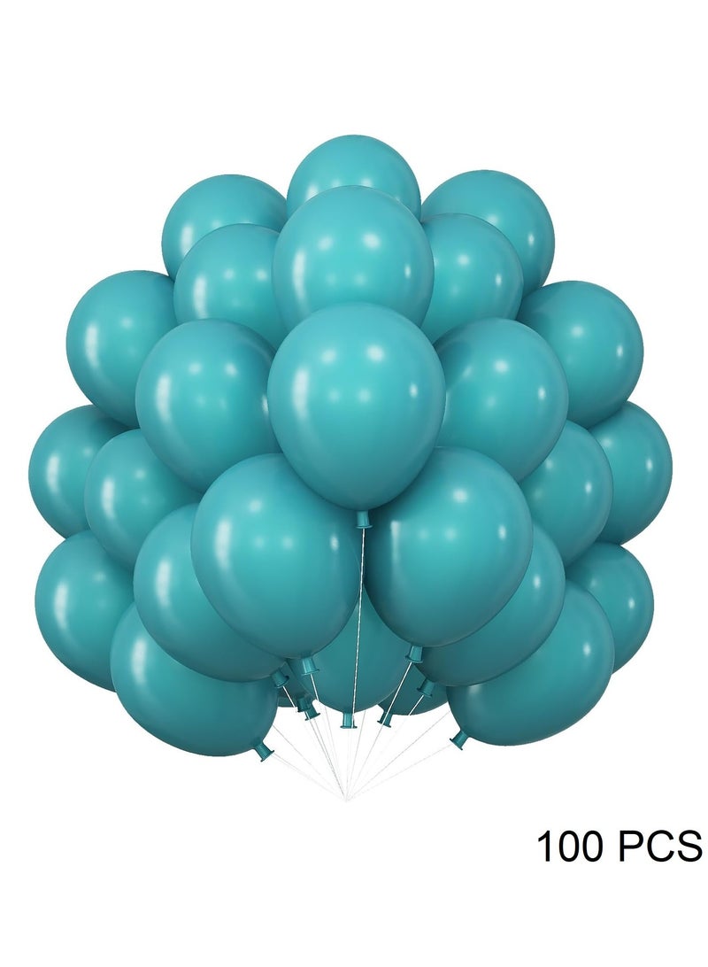 Mcolour Balloon 100 PCS Of Tiffany Blue Helium Latex Balloons Teal Turquoise For Birthday Engagement Baby Shower Party Decoration