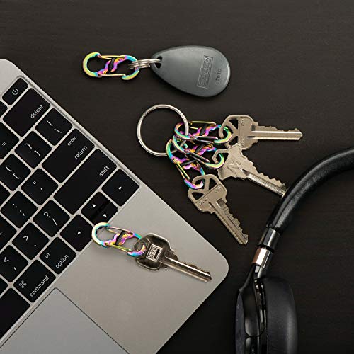 Nite Ize SBiner MicroLock Stainless Steel MicroSized Dual Carabiner for Keys Pet Tags Small Accessories Center Locking Lever TwisttoLock - Image 3