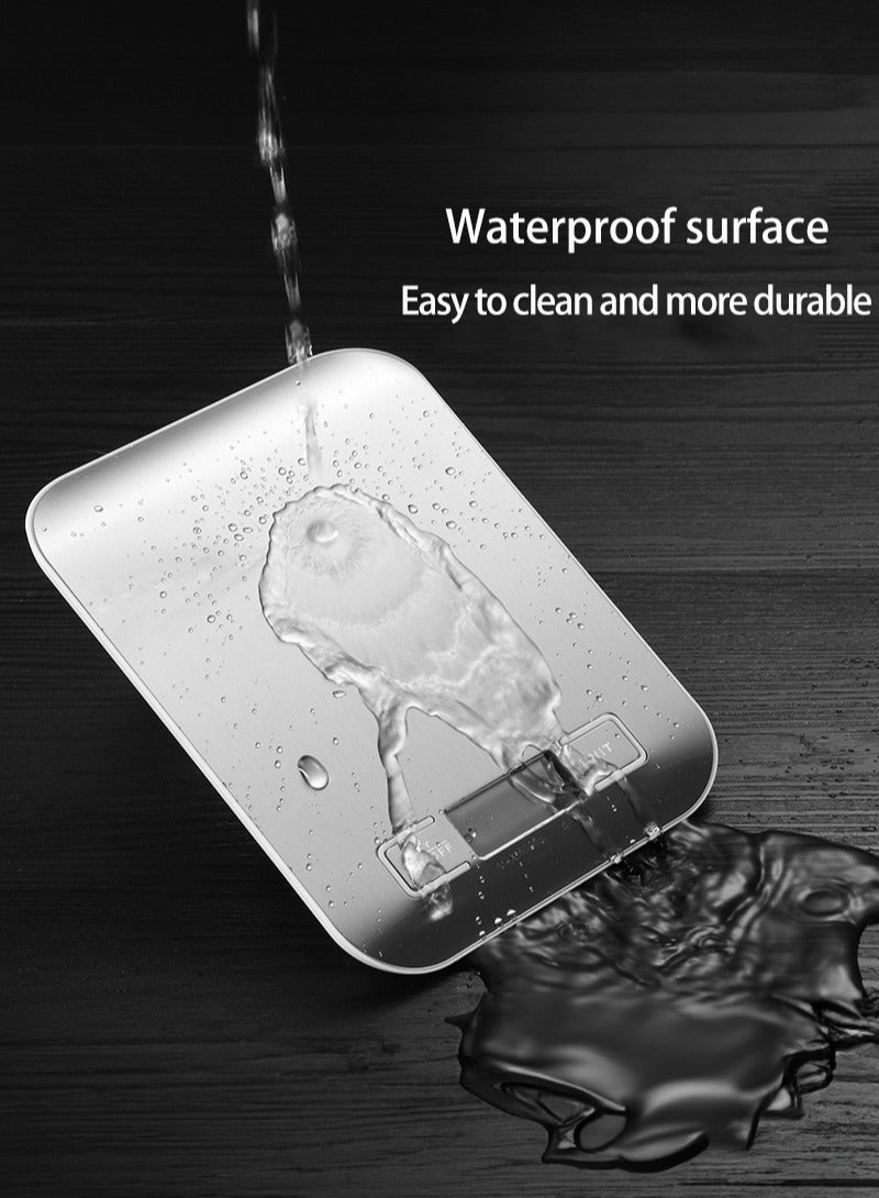  المانجا الصينية ميزان مطبخ كهربائي - ميزان إلكتروني فضي - ميزان للخبز - Image 3