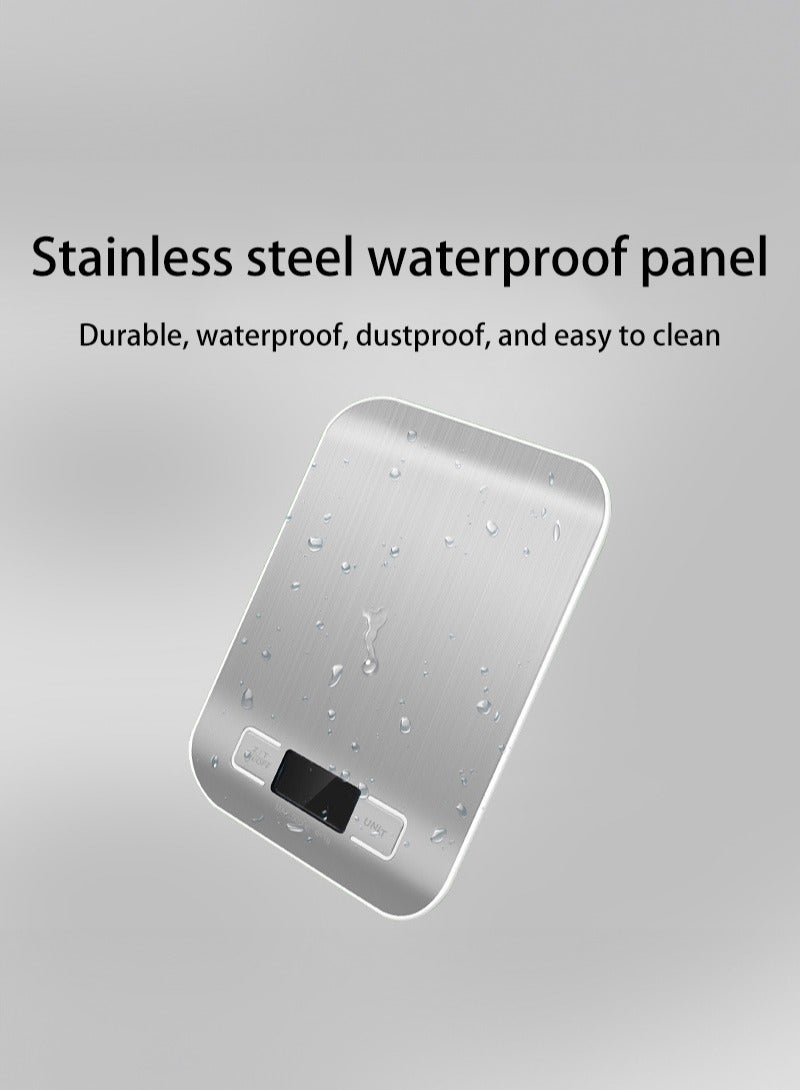  المانجا الصينية ميزان مطبخ كهربائي - ميزان إلكتروني فضي - ميزان للخبز - Image 5