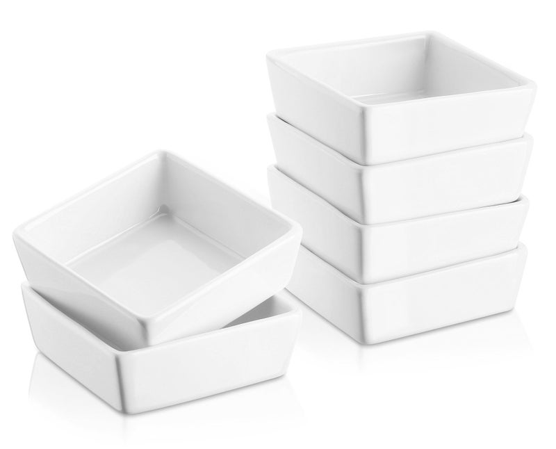 AKDC Dowan 2 Quart Porcelain Serving/Mixing Bowls, Pack Of 4, White - Image 1
