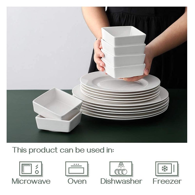 AKDC Dowan 2 Quart Porcelain Serving/Mixing Bowls, Pack Of 4, White - Image 3