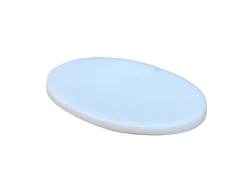 KLEO White Marble Stone Soap Dish Soap Holder Bath Accessories Bathroom Accessories Oval