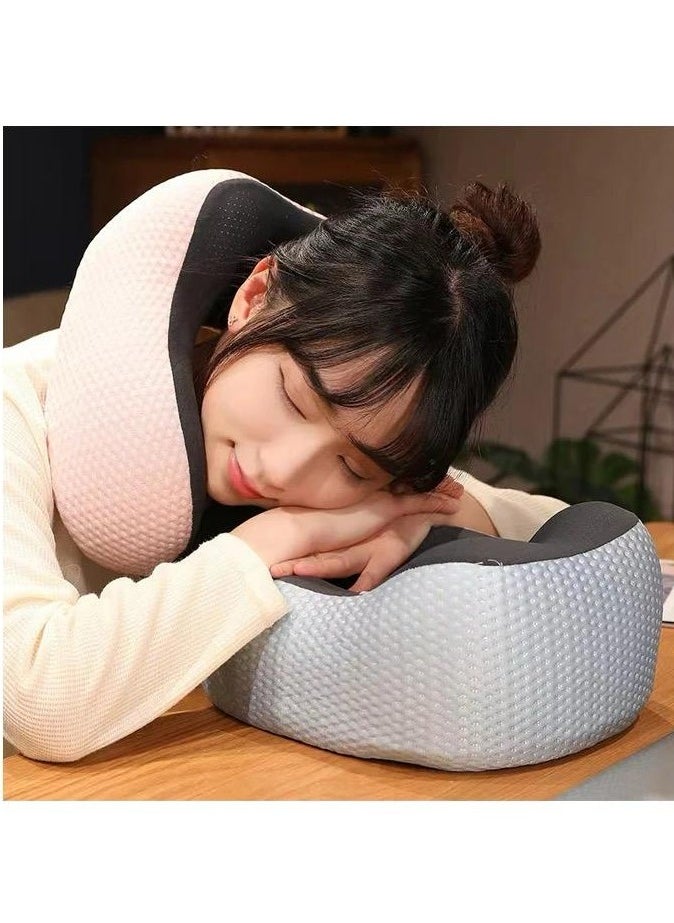VIO Memory Foam Supportive U Shape Travel Pillow for Neck Head Shoulder Support Soft Lightweight Neck Pillow to Relieve Fatigue Ideal for Airplane Trains Cars Machine Washable Cover  - Image 3