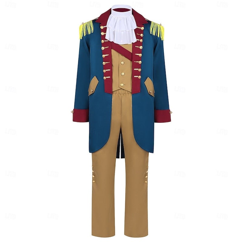 Y&D Set Retro Vintage 18th Century Outfits Long Sleeves George Washington Alexander Hamilton Colonial Revolutionary War Costumes Fancy Dress Men's Carnival Costume Halloween Carnival Masquerade Carnival - Image 2