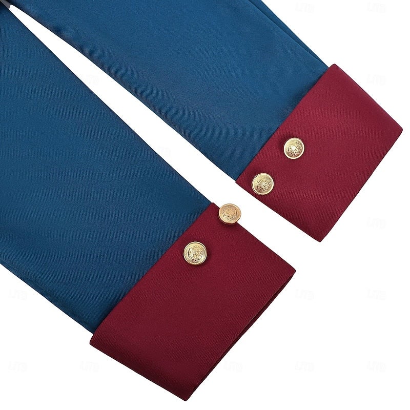 Y&D Set Retro Vintage 18th Century Outfits Long Sleeves George Washington Alexander Hamilton Colonial Revolutionary War Costumes Fancy Dress Men's Carnival Costume Halloween Carnival Masquerade Carnival - Image 5