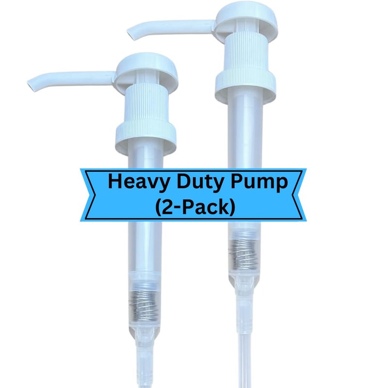 Serious Soil Heavy Duty Pump Dispenser for Gallon Jugs (1oz/2-Pack) Leak Proof Pump Dispenser for Shampoo, Laundry Detergent, Liquid, Water, Popcorn Butter, Snow Cone Syrup, Oils, 1 Gallon BPA-Free Dispenser - Image 1