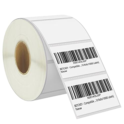 BETCKEY - 2.25" x 1.25" (57 mm x 32 mm) UPC Barcode & Multipurpose Labels Compatible with Zebra & Rollo Label Printer,Premium Adhesive & Perforated [1 Rolls, 1000 Labels] - Image 1