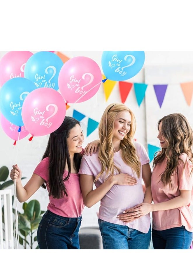 XIYU بالونات كشف جنس الطفل - 15 قطعة، بالونات 12 بوصة للولد أو البنت، زينة لحفلة كشف جنس الطفل أو حفلة استقبال المولود، مجموعة أدوات الزينة - Image 4