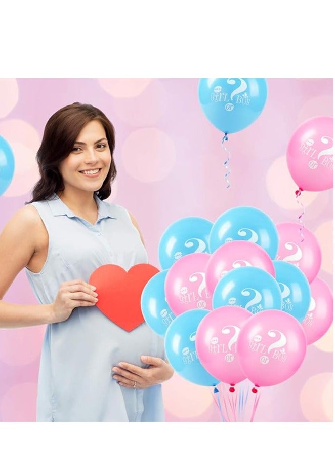 XIYU بالونات كشف جنس الطفل - 15 قطعة، بالونات 12 بوصة للولد أو البنت، زينة لحفلة كشف جنس الطفل أو حفلة استقبال المولود، مجموعة أدوات الزينة - Image 5