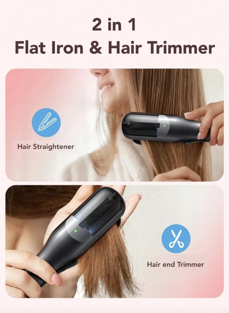PANDA JOJO Split Hair Trimmer, Hair Split Ends Trimmer Remover, Damaged Hair Repair Hair Care Treatment Rechargeable Cordless Hair Cutting (Black) - Image 4